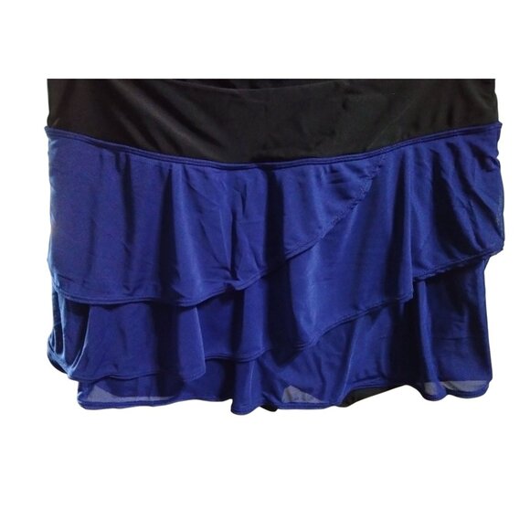 Womens Swim Skort Bottom Built-In Brief Ruffle Design Elastic WaistbandSize 18W - Picture 4 of 8